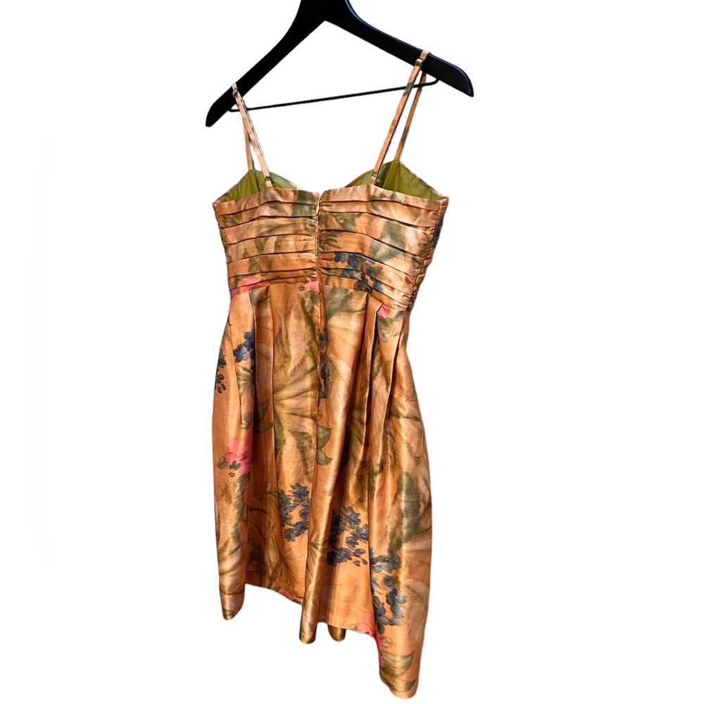 Anthropologie Gold Floral Prom Dress - Picture 4 of 10